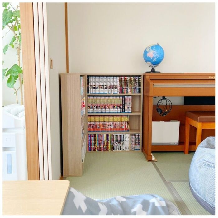 見た目すっきり収納力抜群!和室にコミック集結