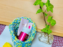 余った毛糸で丈夫な小物入れ「3本の矢ならぬ3本の毛糸」