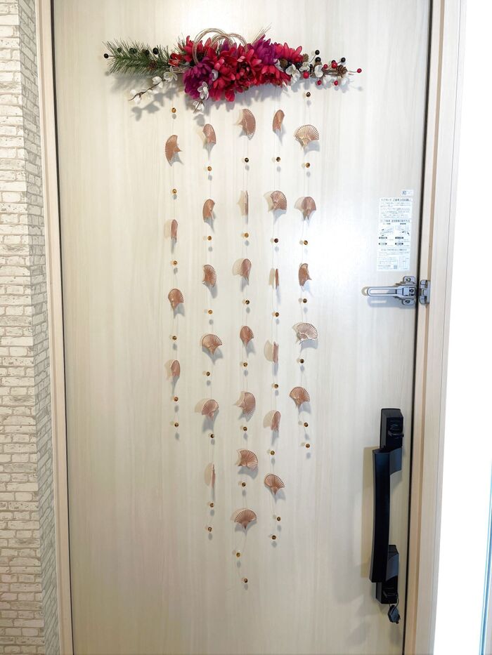 玄関のドアにも♡