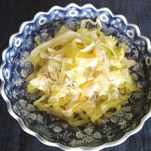 キャベツとチリメンジャコのポン酢和え