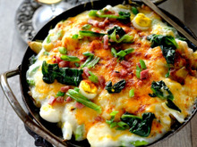 【ふわとろ】 野菜を食べるチーズグラタン!! 長芋・じゃがいも・ほうれん草