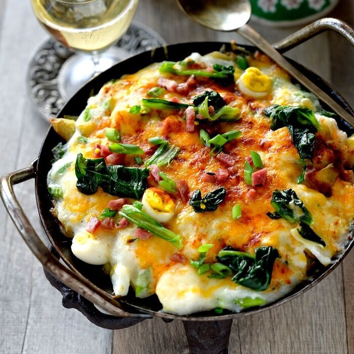 【ふわとろ】 野菜を食べるチーズグラタン!! 長芋・じゃがいも・ほうれん草