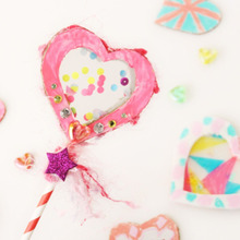 ハートの手作りシャカシャカステッキ♡作り方