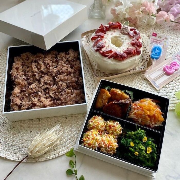 食べやすく工夫した義父の93歳のお誕生日弁当