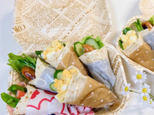 トルティーヤのミニサイズで子どもも食べやすいラップサンド♪