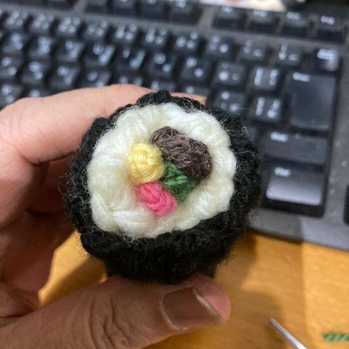 あまった毛糸で恵方巻♪