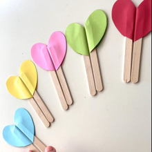 アイスの棒があれば♡ハートの色合わせ遊び