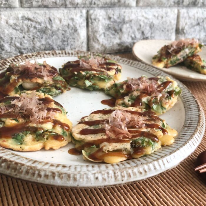 【お昼ごはんにオススメ】貧血予防に!カキと春菊のミニお好み焼き #ランチ