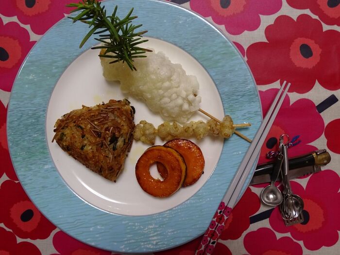 貴方のそばに、そばらしい焼きおにぎり