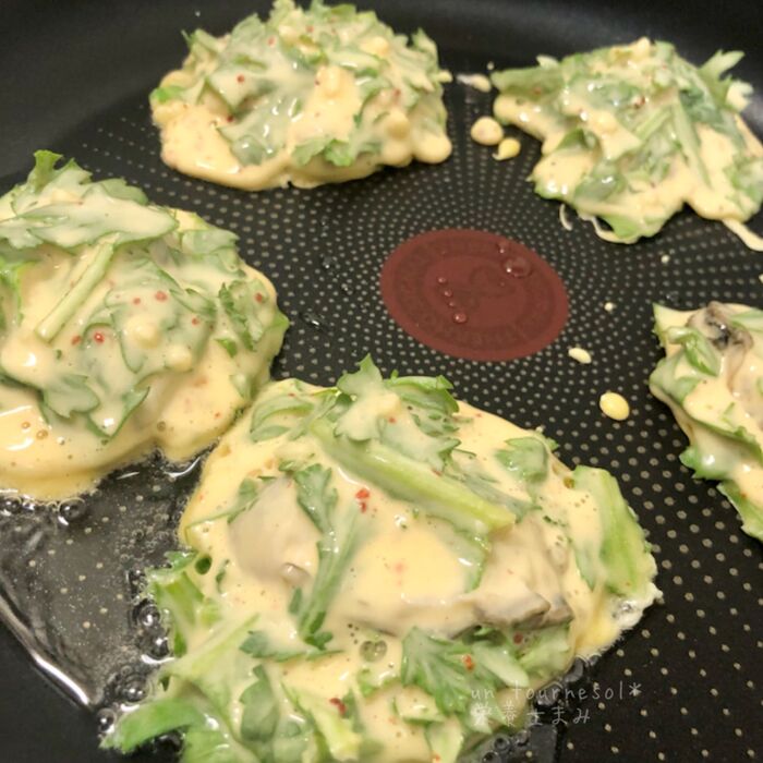 ④フライパンで焼いて完成!