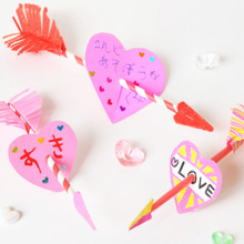 心にささるハートの矢♡簡単手作りメッセージカード