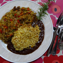 jambalayaに寄り添う、高野チキンフライ・・・quickデミソース添え