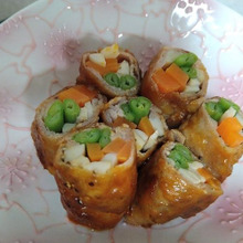 野菜肉巻き、ポン酢でアレンジソース