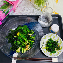 今が旬!あおさのりと菜の花の辛子ポン酢和え🎶