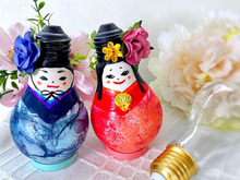 電球で⁉︎ オシャレかわいいお雛様♪