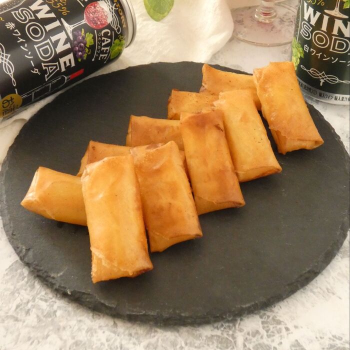 パクッとつまめておつまみにぴったり~「チーズポテトのミニ春巻き」