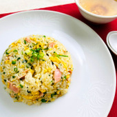 【ハムたまごチャーハン】便利な野菜だし使用!