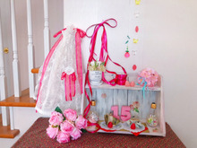 ピンクひな祭り♡100均商品でアレンジディスプレイ♡