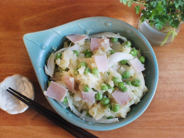 ♪グリンピースと新玉ねぎのポテトサラダ♪