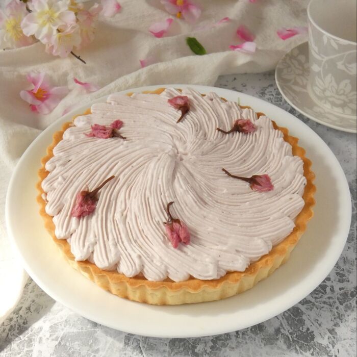 桜クリームタルト
