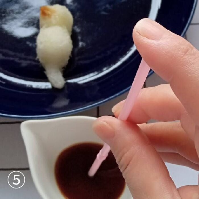 【お醤油で模様を入れるときには…】