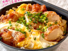【楽めし】唐揚げ親子丼
