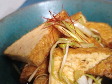 ピリッと中華風・焼き厚揚げ