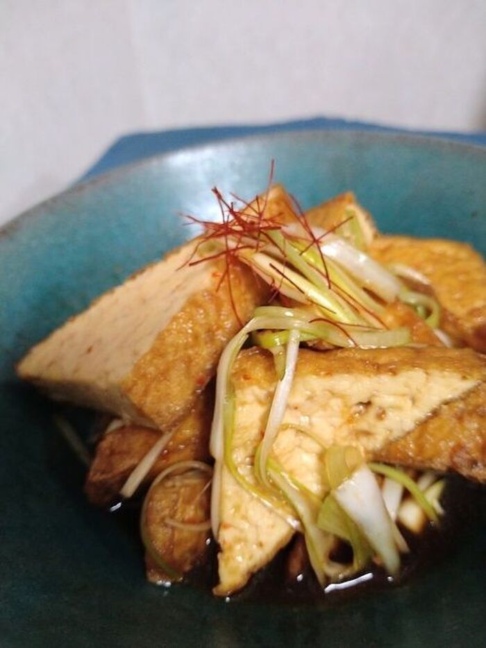 ピリッと中華風・焼き厚揚げ