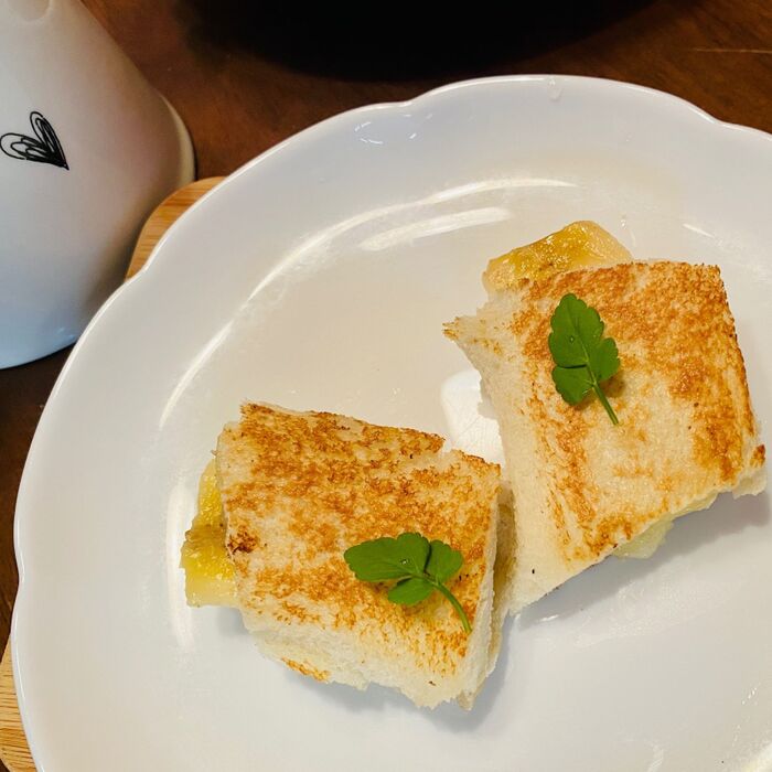 フライパンで超簡単!材料2つ!こんがりバナナパンハマりますよ〜