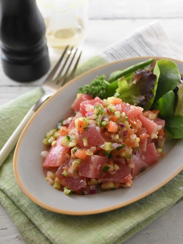 和えるだけのお洒落おつまみ♡マグロのサルササラダ
