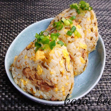 【朝ごはんやお弁当に】高菜入りでウマっ♪生姜焼きリメイクおにぎり