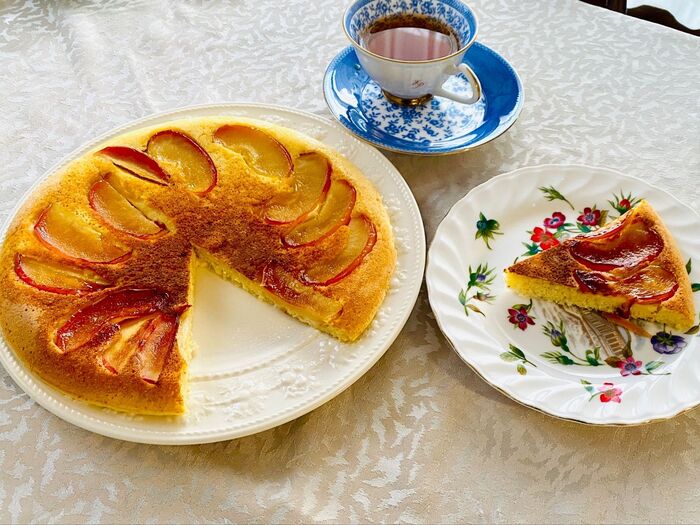 コツはじっと待つ!フライパンDEアップルケーキ🎶