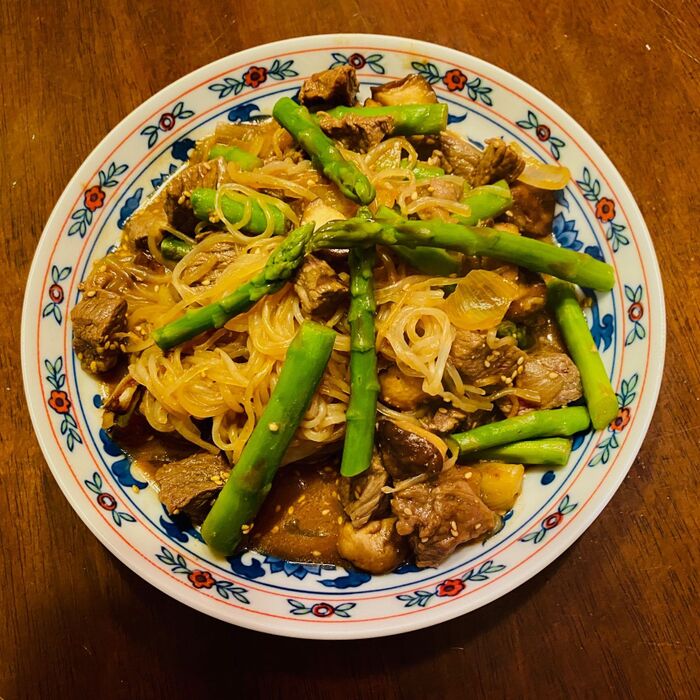 旨味たっぷり!味の染みた糸こんにゃくは白いご飯に最強(*^◯^*)