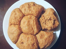 炊飯器で!コーヒー&ピーナッツのちぎりパン【ヴィーガン・全粒粉100%・オーブンなし】