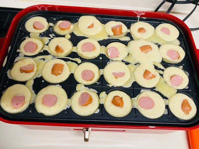 たこ焼き風ホットドッグ