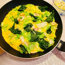 野菜もたっぷり!鱈とほうれん草のスペインオムレツ(*^◯^*)