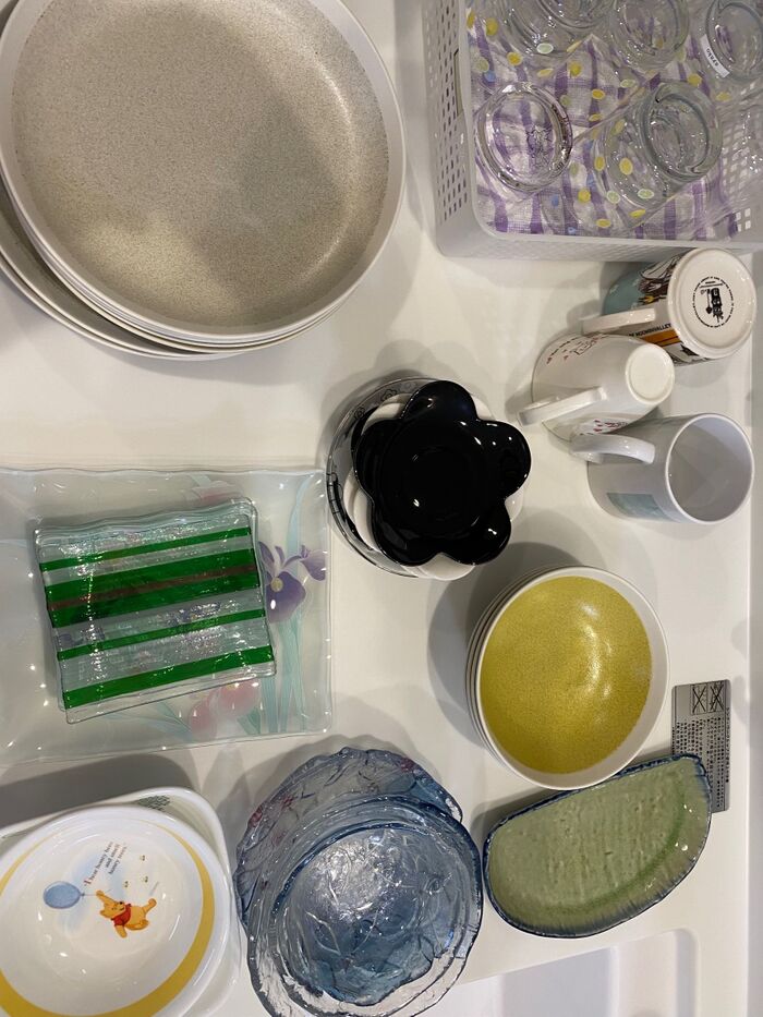 全ての食器を出しました。