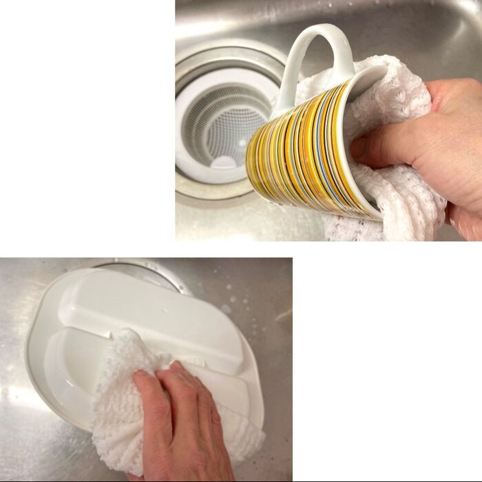 食器洗いに