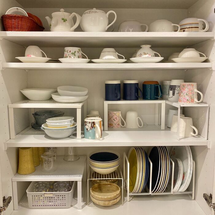 山崎実業 ディッシュスタンド ディッシュラック タワー ワイド L ホワイト を使用