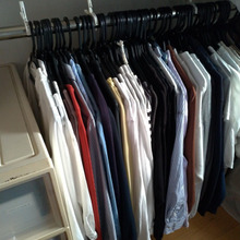 ウォークインクローゼットを仕切るのに便利