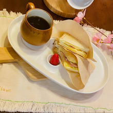 ホットサンドはアレでグンと食べやすく、無漂白なので安心(*^◯^*)