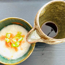 明太子、長芋の和え物!ご飯のお供、晩酌の冷奴にもたまりませんよ〜