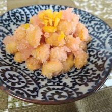 10分で作る揚げ大豆の明太子和え