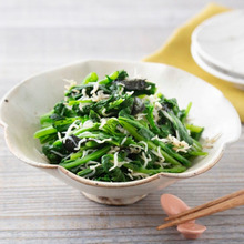 からし菜としらすの海苔和え♪めんつゆで簡単和食