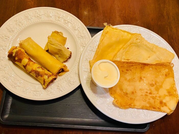 むしょうに食べたくなるきな粉味🎶クレープにしてみました。