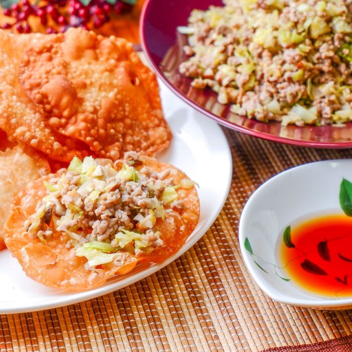 カロリー・時間off!カリカリ!オープン揚げ餃子の作り方