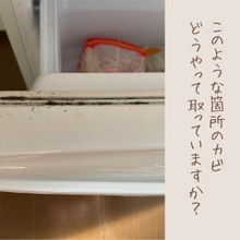 このような箇所のカビ、どうやって取っていますか?【冷蔵庫パッキンのカビ除去】
