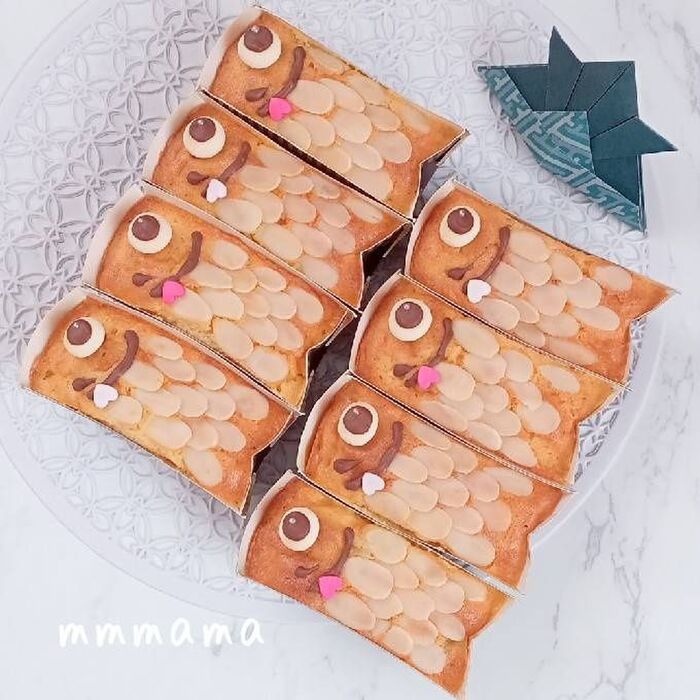 【鯉のぼりのミニパウンドケーキ完成！】