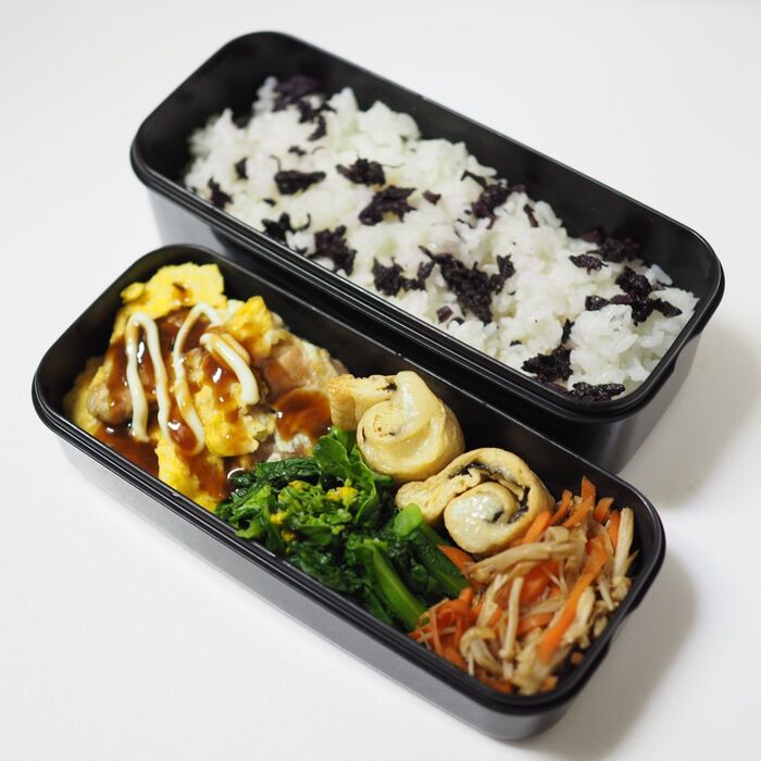 【受験フードなジミ弁】とん平焼きで集中力Up弁当