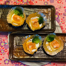 我が家流🎶おつまみ新作!明太子味噌の絹揚げオーブン焼き